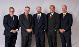 (De gauche  droite) Norm Lotter, Sam Marcuson, James Finch, Leo Derikx et Donald Leroux